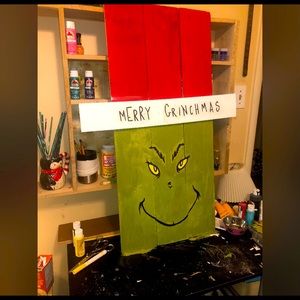 Hand painted Grinch